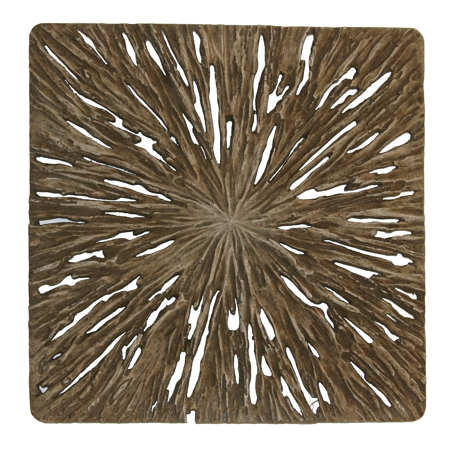 Brown Square Rotten Wood Wall Decor By Homeroots - Image 2