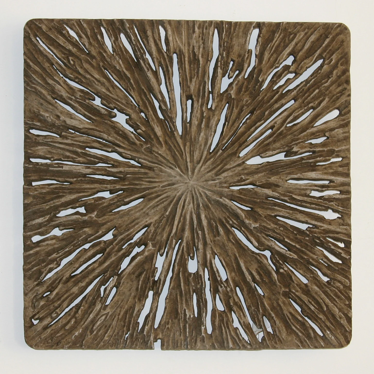 Brown Square Rotten Wood Wall Decor By Homeroots - Image 3
