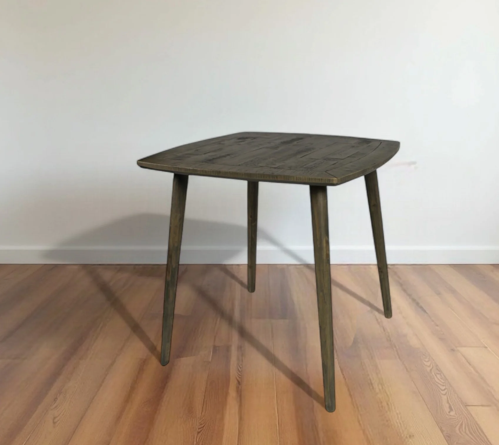 Brown Square Solid Wood Dining Table By Homeroots - Image 2