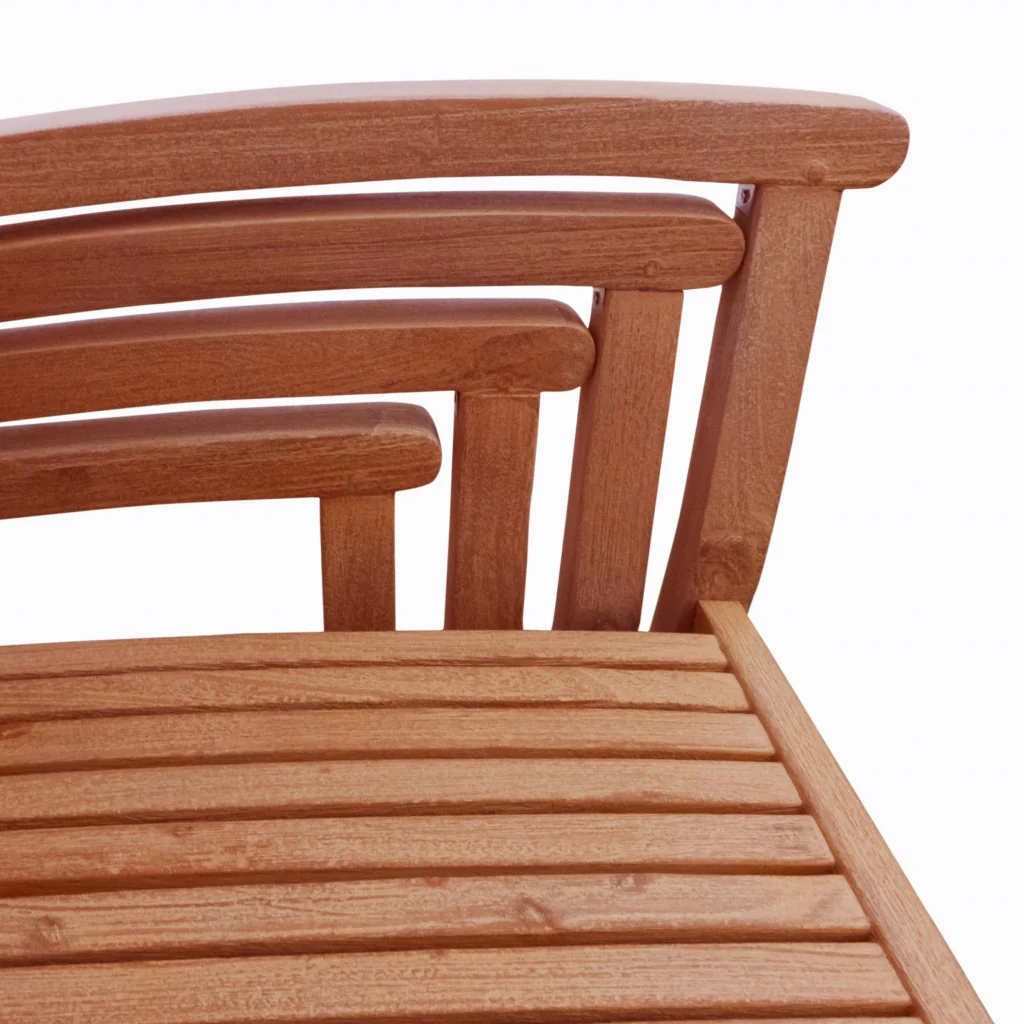 Brown Stacking Armchairs Set Of 2 By Homeroots - Image 3