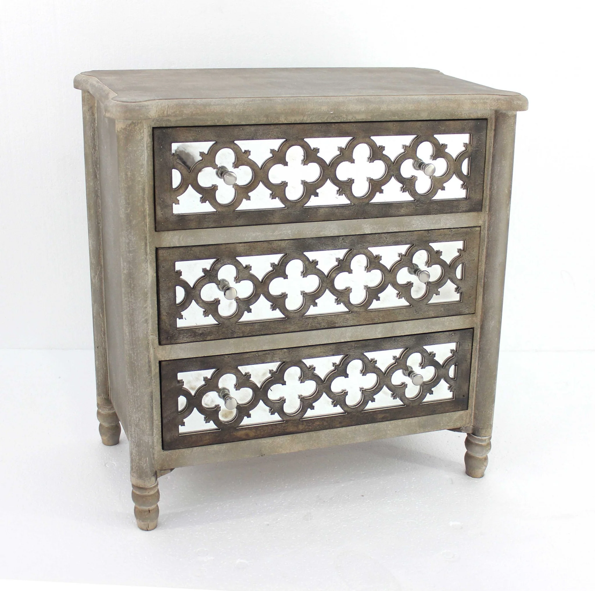 Brown Standard Accent Cabinet With Three Drawers By Homeroots - Image 2