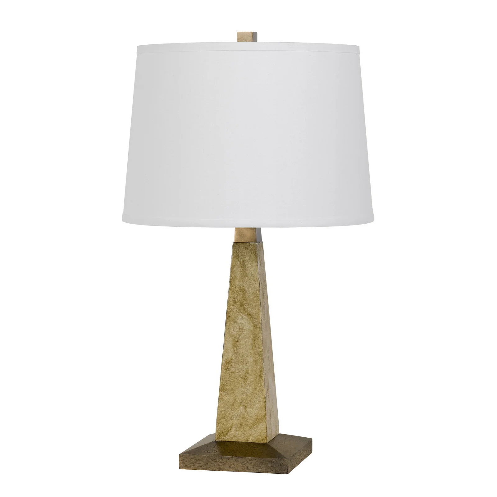 Brown Table Lamp With Off White Empire Shade By Homeroots - Image 4