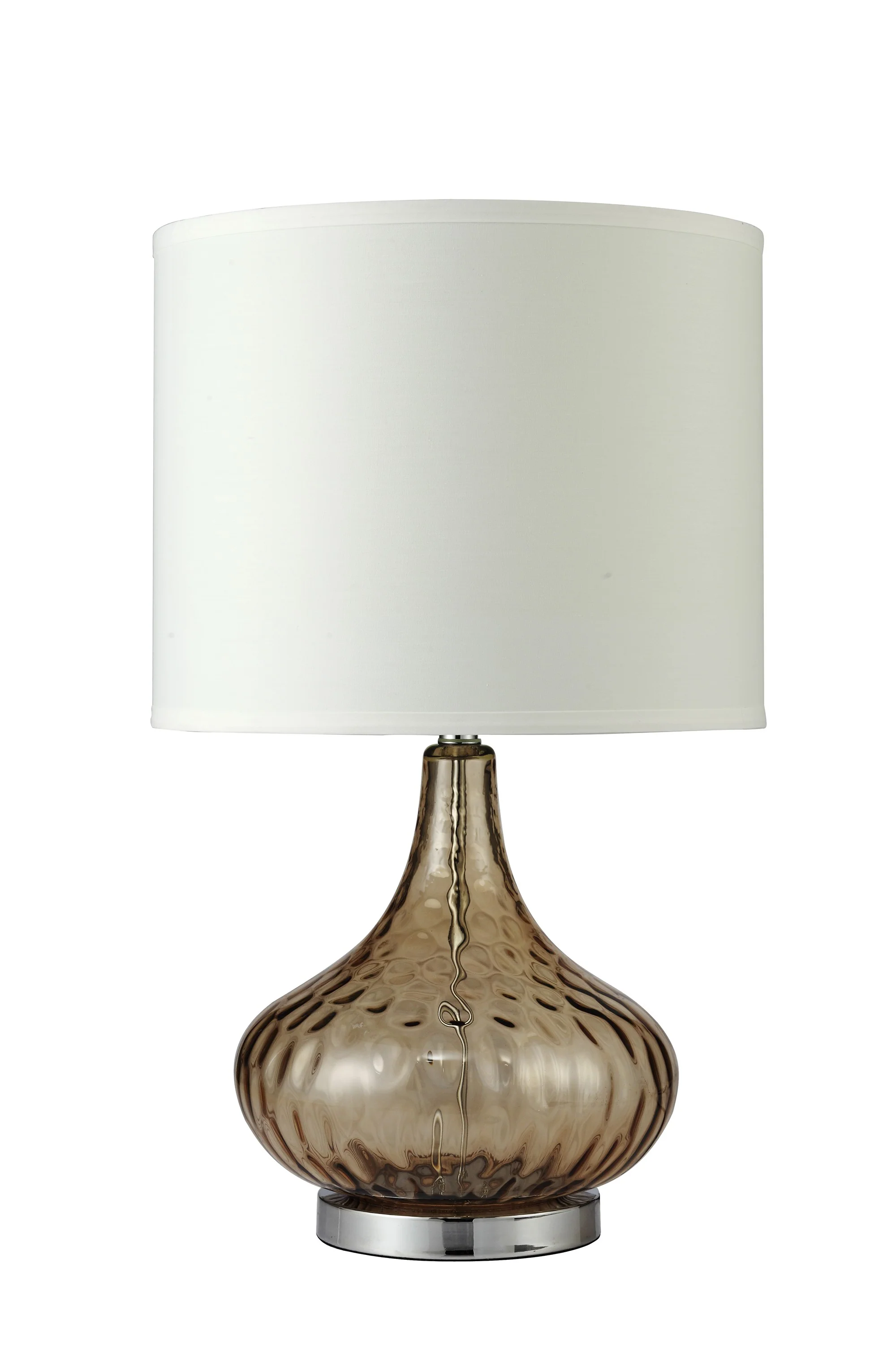 Brown Textured Glass Table Lamp By Homeroots - Image 2