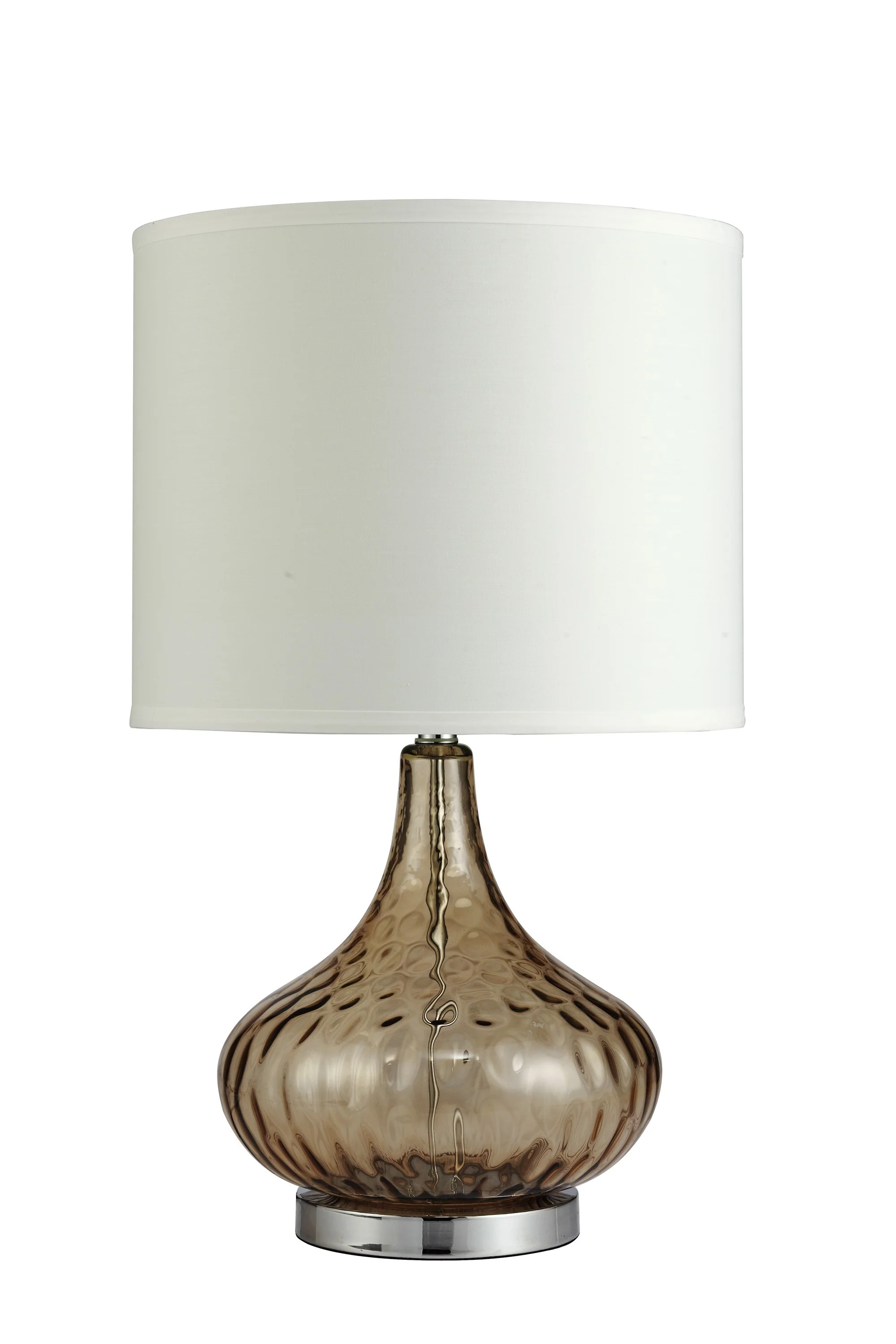 Brown Textured Glass Table Lamp By Homeroots - Image 3