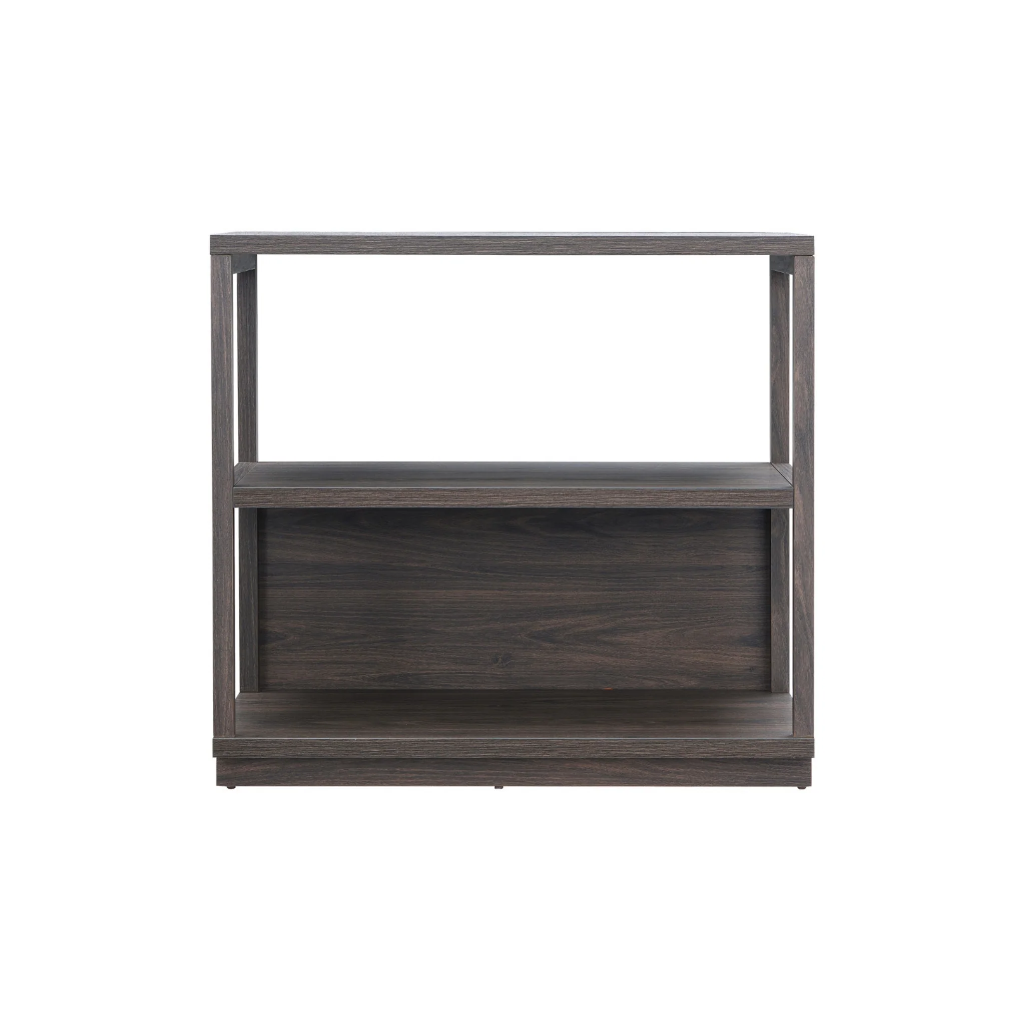 Brown Three Tier Standard Bookcase By Homeroots - Image 3