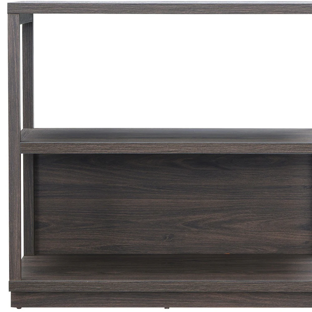 Brown Three Tier Standard Bookcase By Homeroots - Image 4