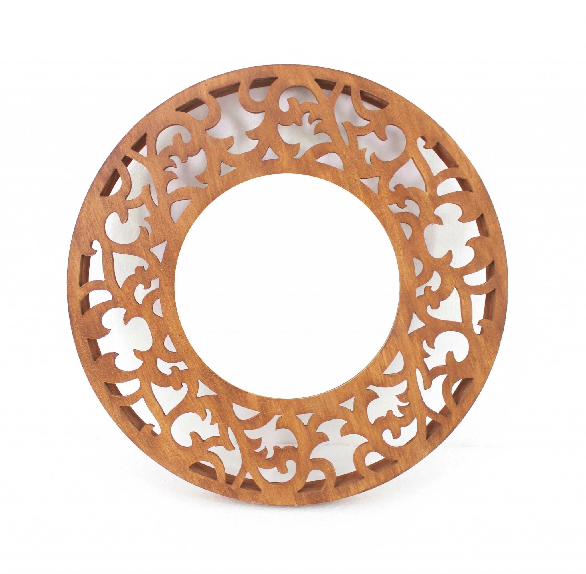 Brown Traditional Wooden - Wall Mirror By Homeroots - Image 3