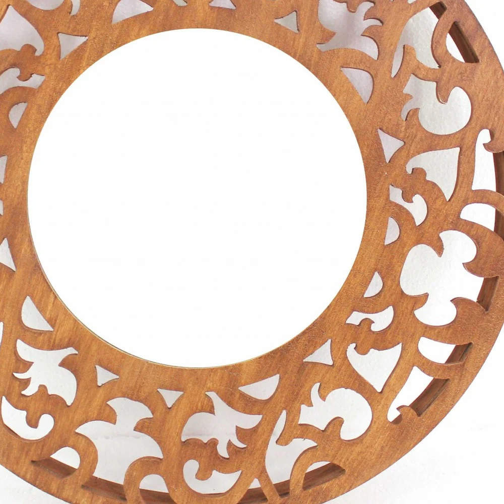 Brown Traditional Wooden - Wall Mirror By Homeroots - Image 5