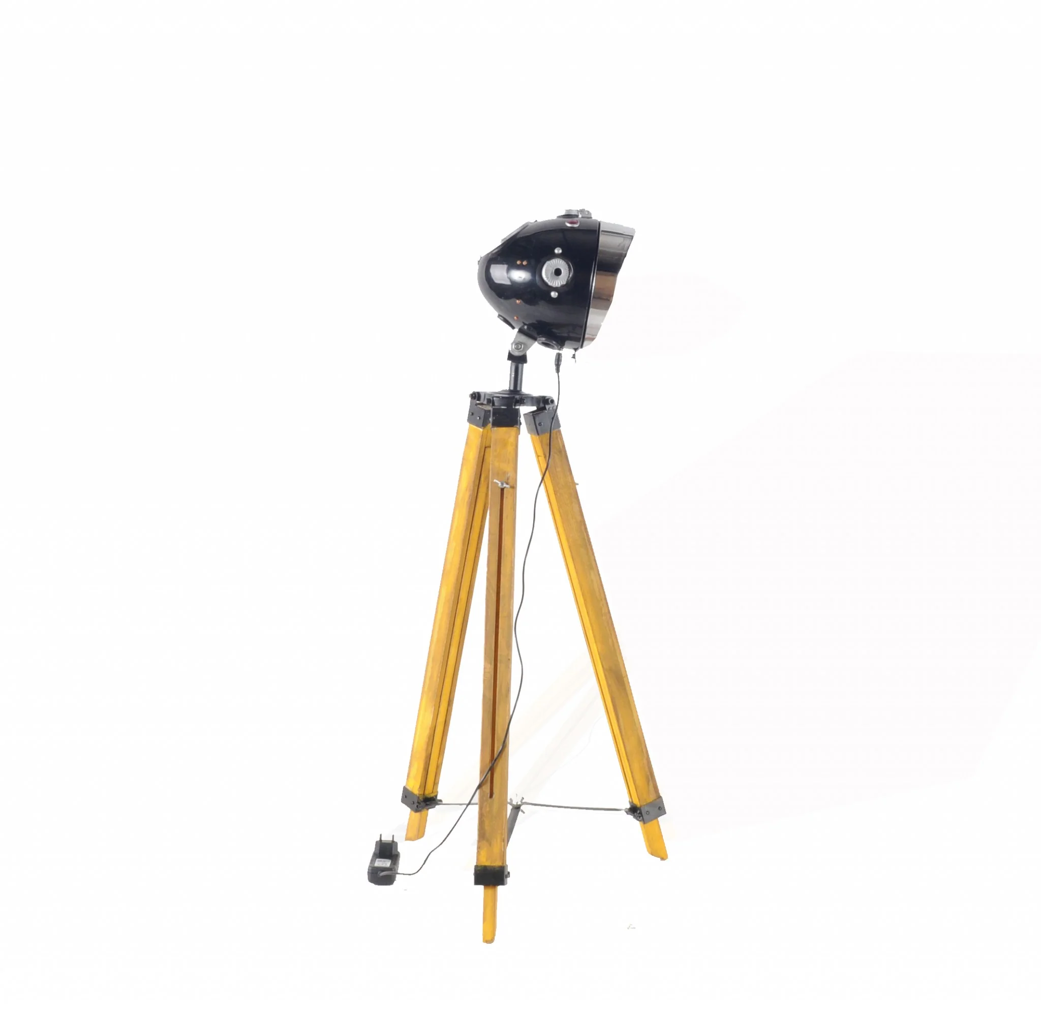 Brown Tripod Floor Lamp With Cone By Homeroots - Image 2