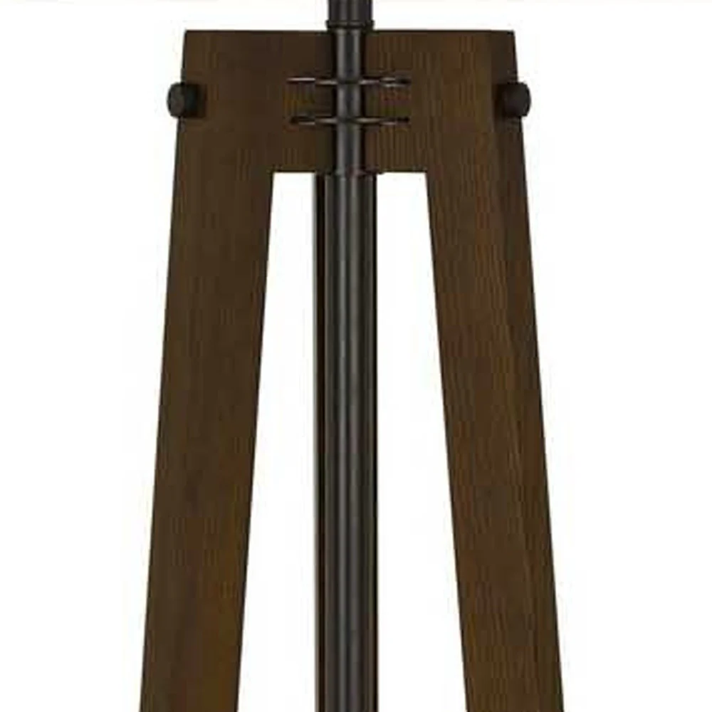 Brown Tripod Floor Lamp With White Rectangular Shade By Homeroots - Image 5