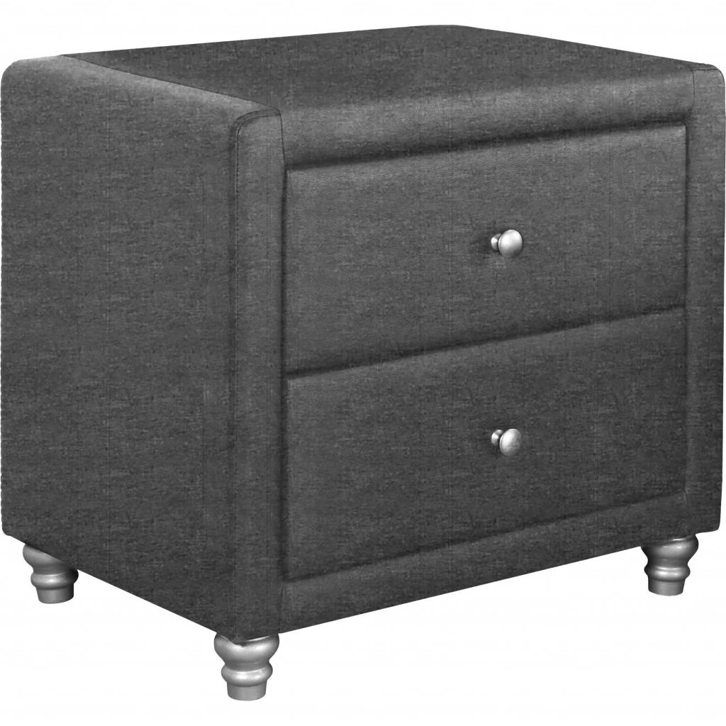 Brown Upholstered 2 Drawer Nightstand By Homeroots - Image 18