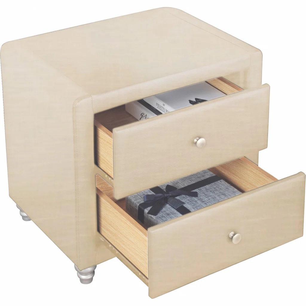 Brown Upholstered 2 Drawer Nightstand By Homeroots - Image 24