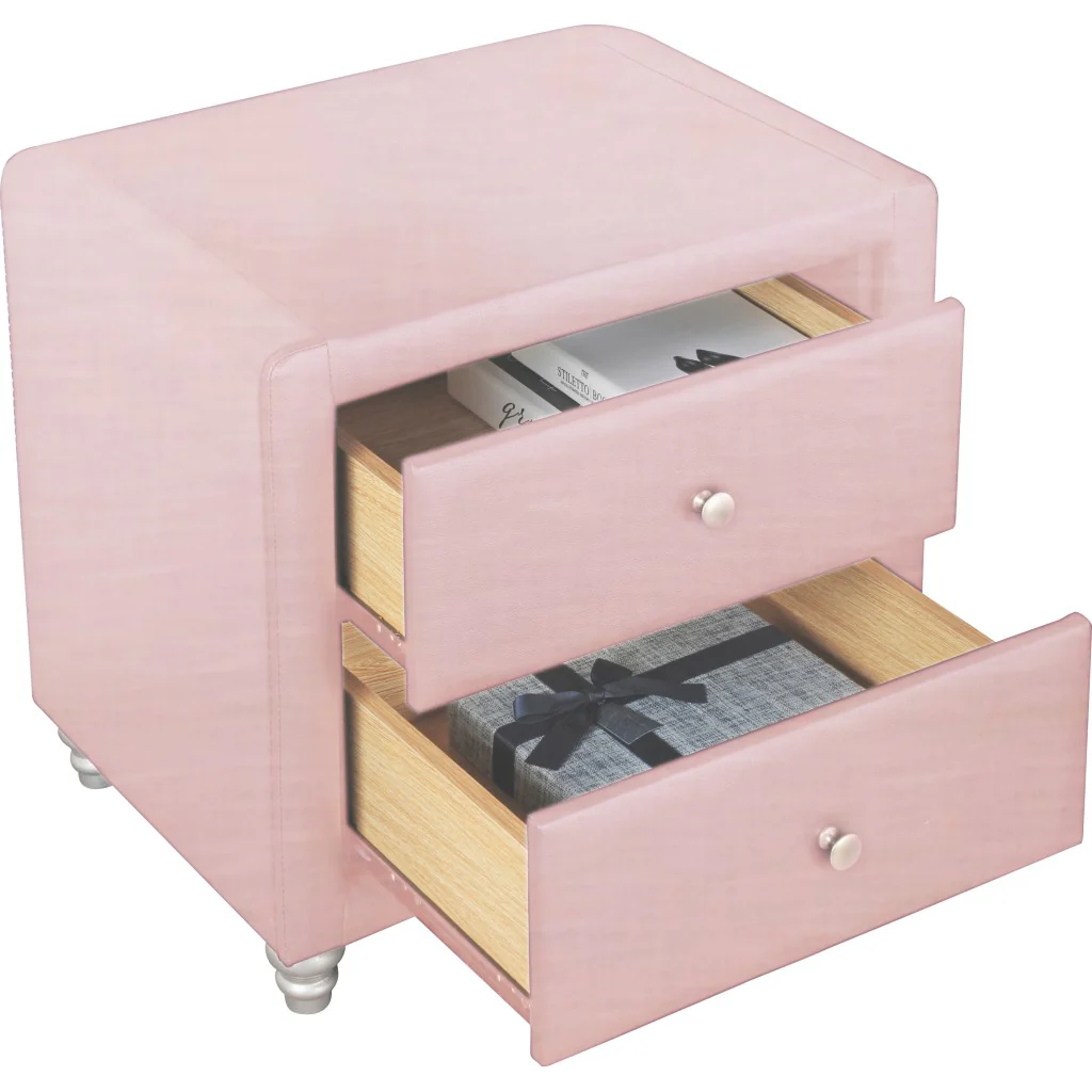 Brown Upholstered 2 Drawer Nightstand By Homeroots - Image 29