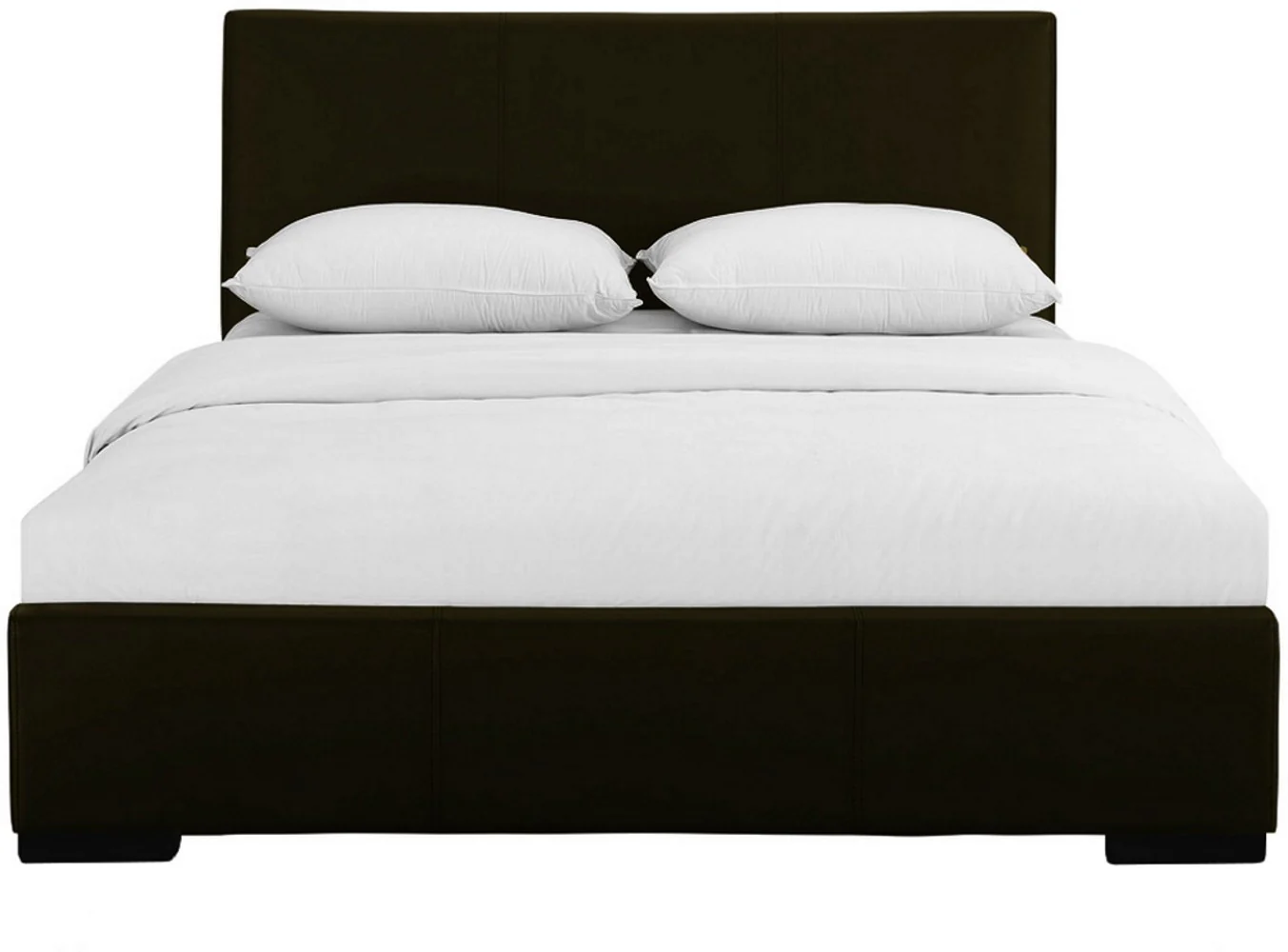 Brown Upholstered Full Platform Bed By Homeroots - Image 2