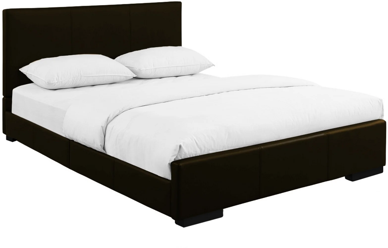 Brown Upholstered Queen Platform Bed By Homeroots - Image 3