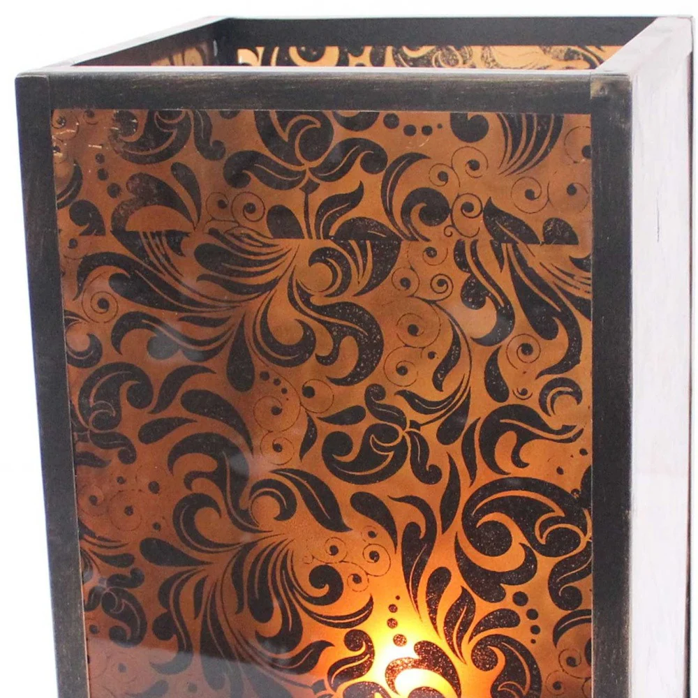 Brown Vintage Letter Pattern - Candle Holder By Homeroots - Image 9