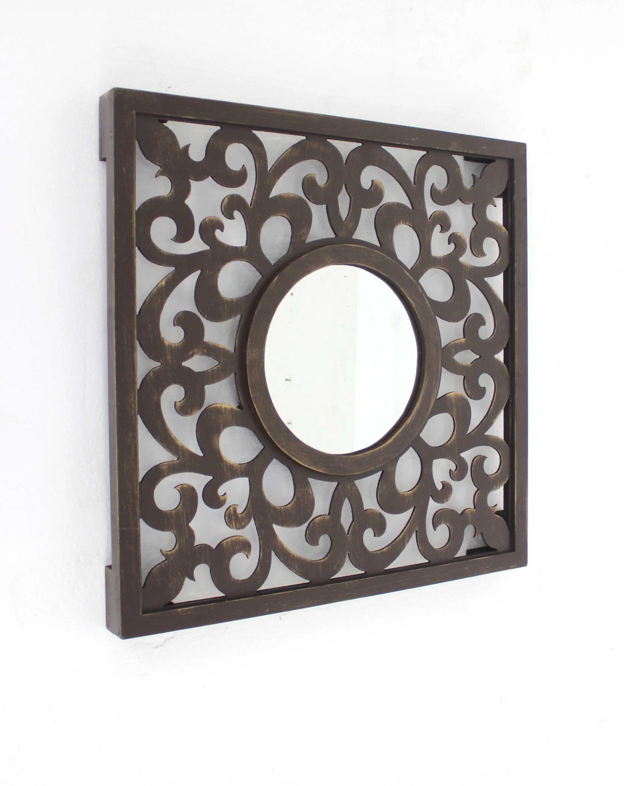 Brown Vintage - Wall Mirror By Homeroots - Image 3