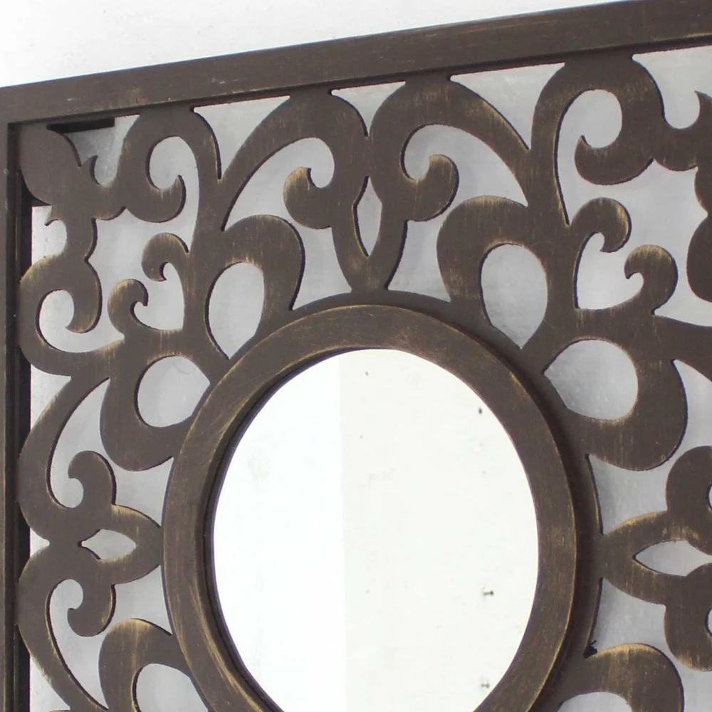Brown Vintage - Wall Mirror By Homeroots - Image 5