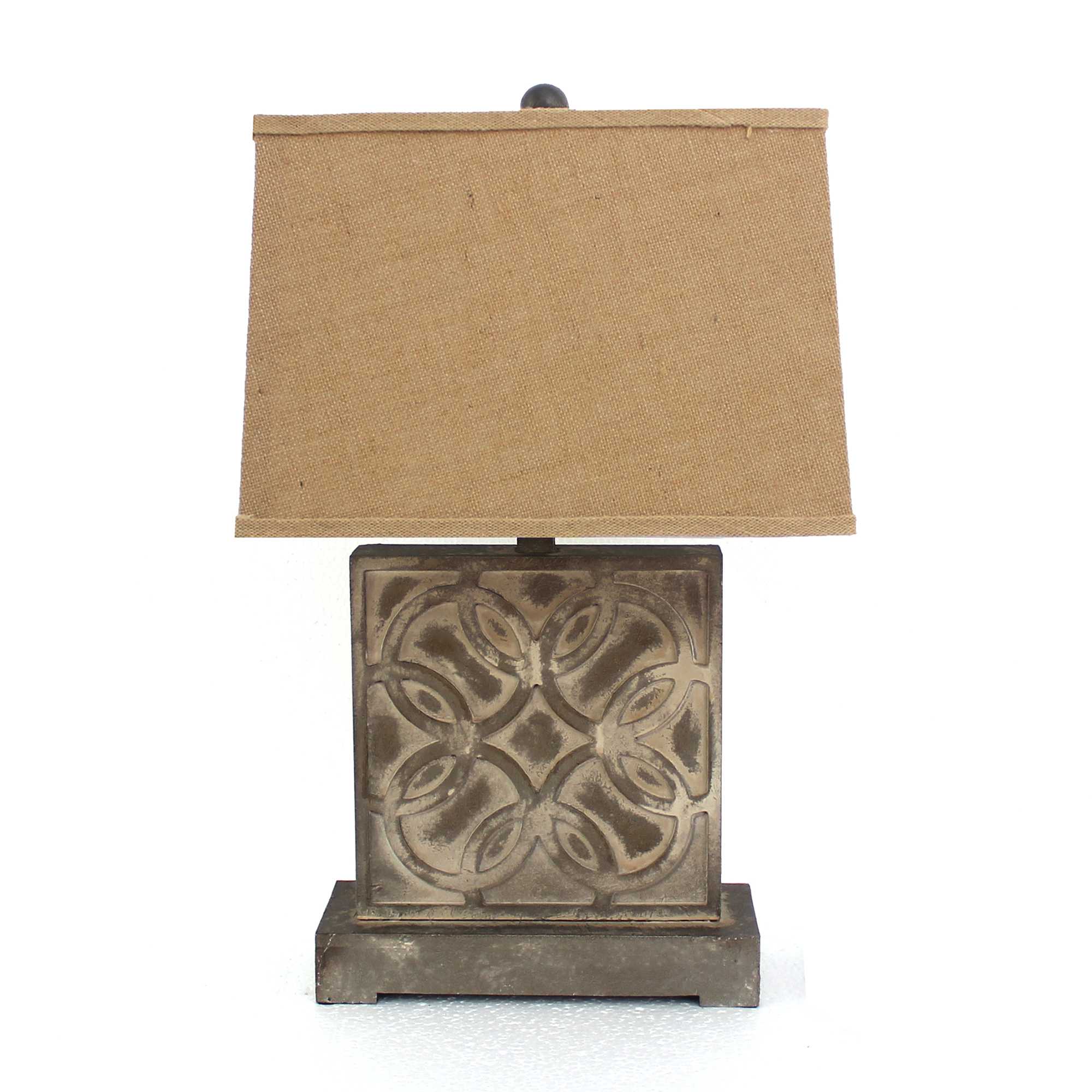 Brown Vintage with Khaki Linen Shade - Table Lamp By Homeroots - Image 2