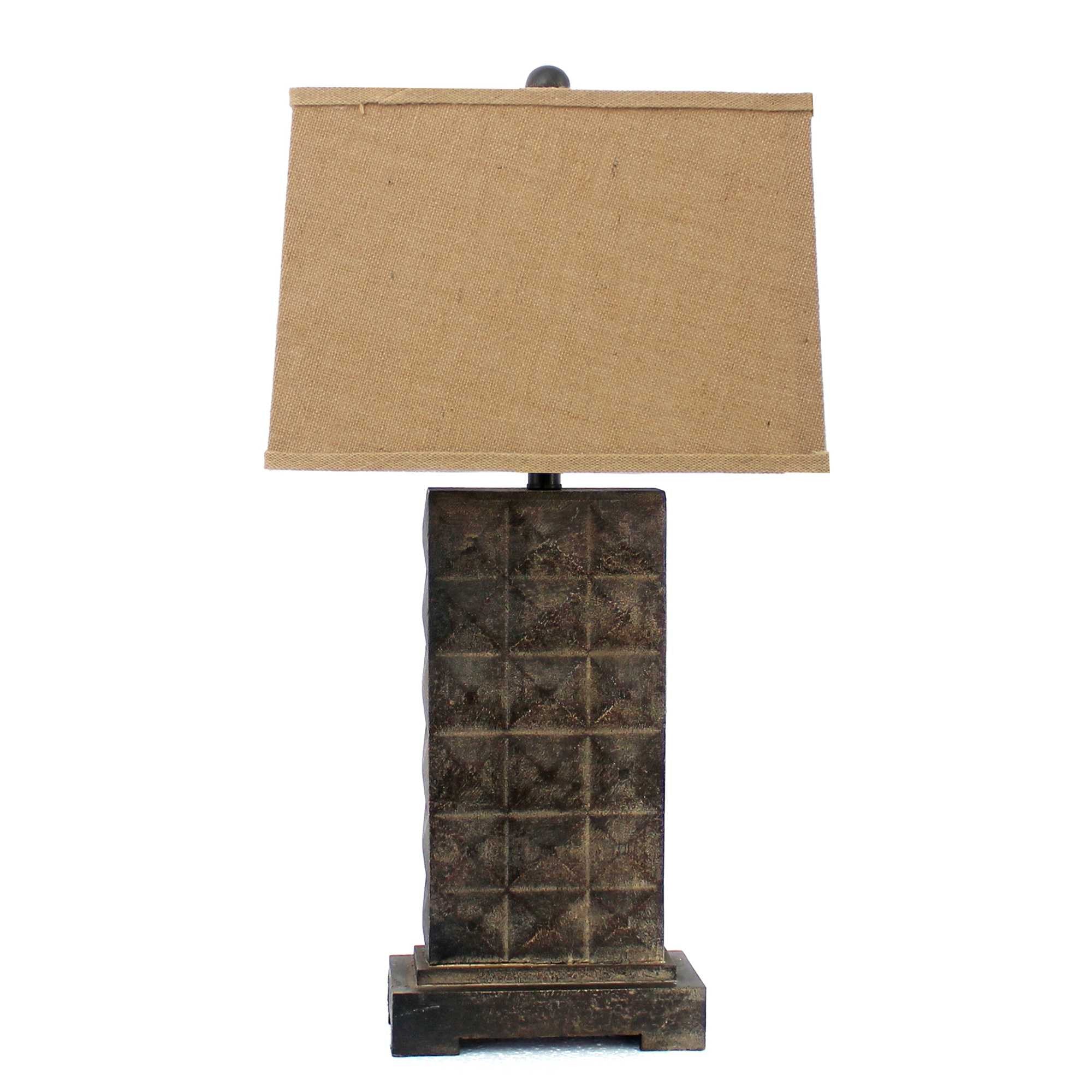 Brown Vintage With Metal Pedestal - Table Lamp - Image 2