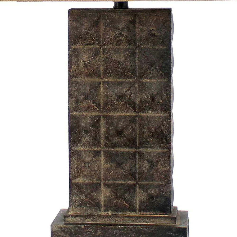 Brown Vintage With Metal Pedestal - Table Lamp - Image 3