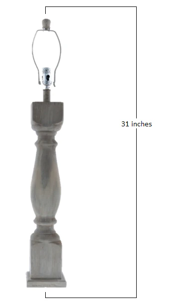 Brown Washed Table Lamp Base only By Homeroots - Image 2