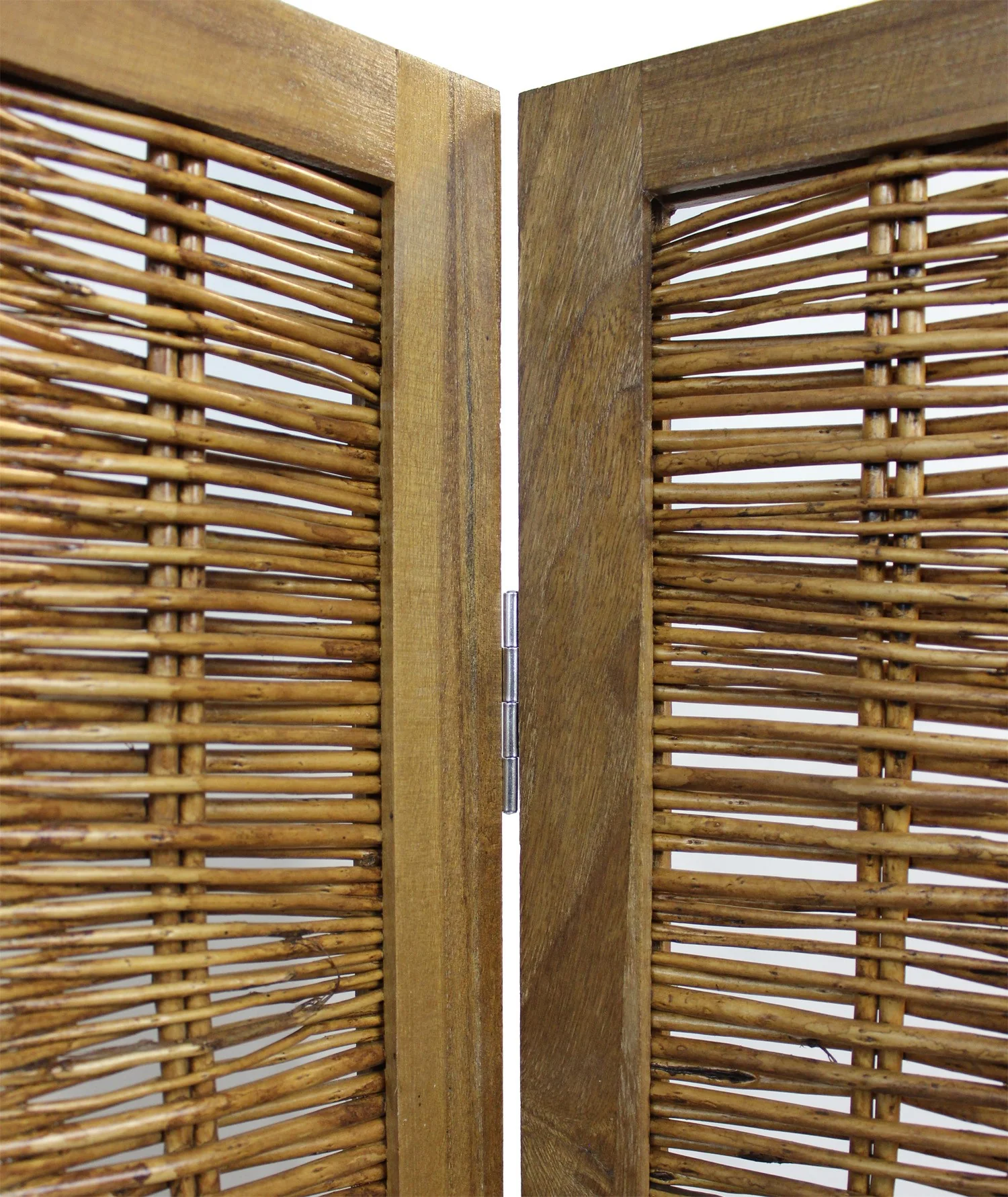 Brown Willow Four Panel Room Divider Screen By Homeroots - Image 5