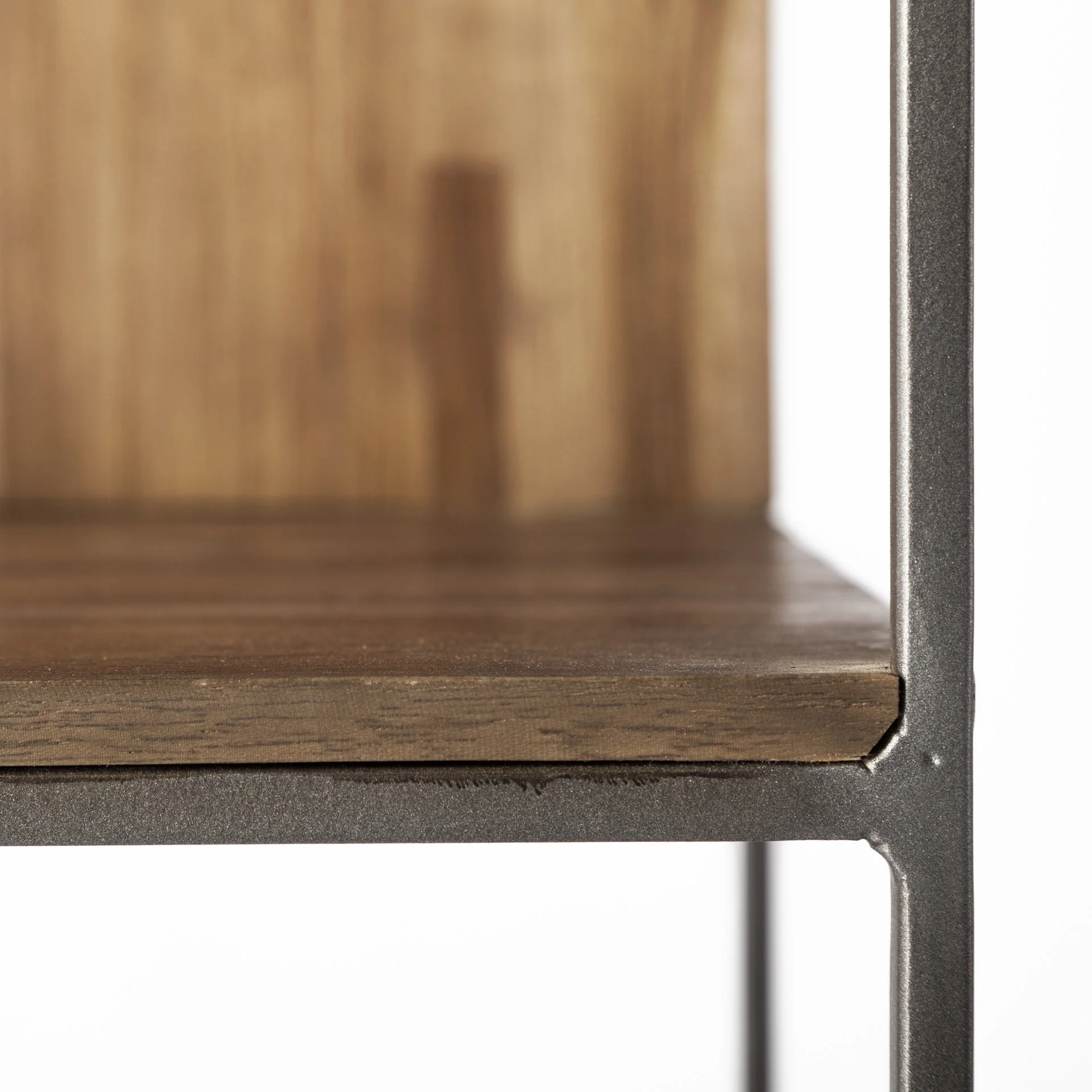 Brown Wood and Silver Metal Frame with 4 Shelf Shelving Unit By Homeroots - Image 6