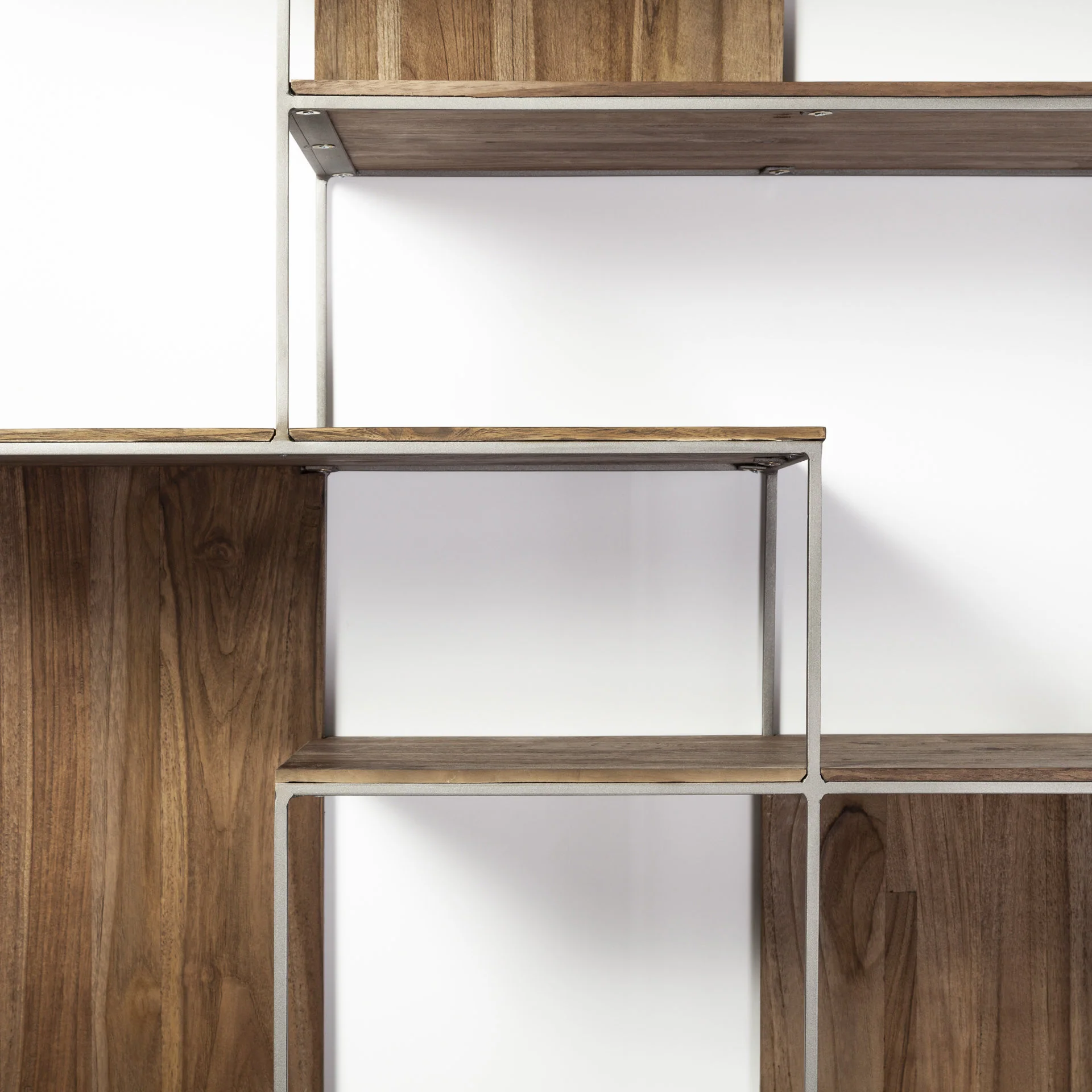 Brown Wood and Silver Metal Frame with 6 Shelf Shelving Unit By Homeroots - Image 9