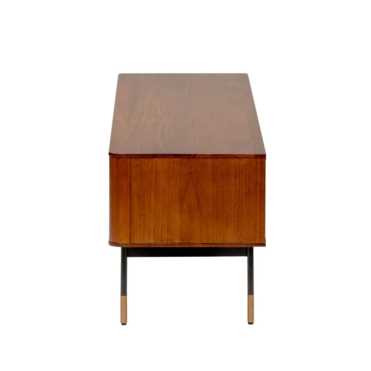 Brown Wood and Wicker Media Stand By Homeroots - Image 7