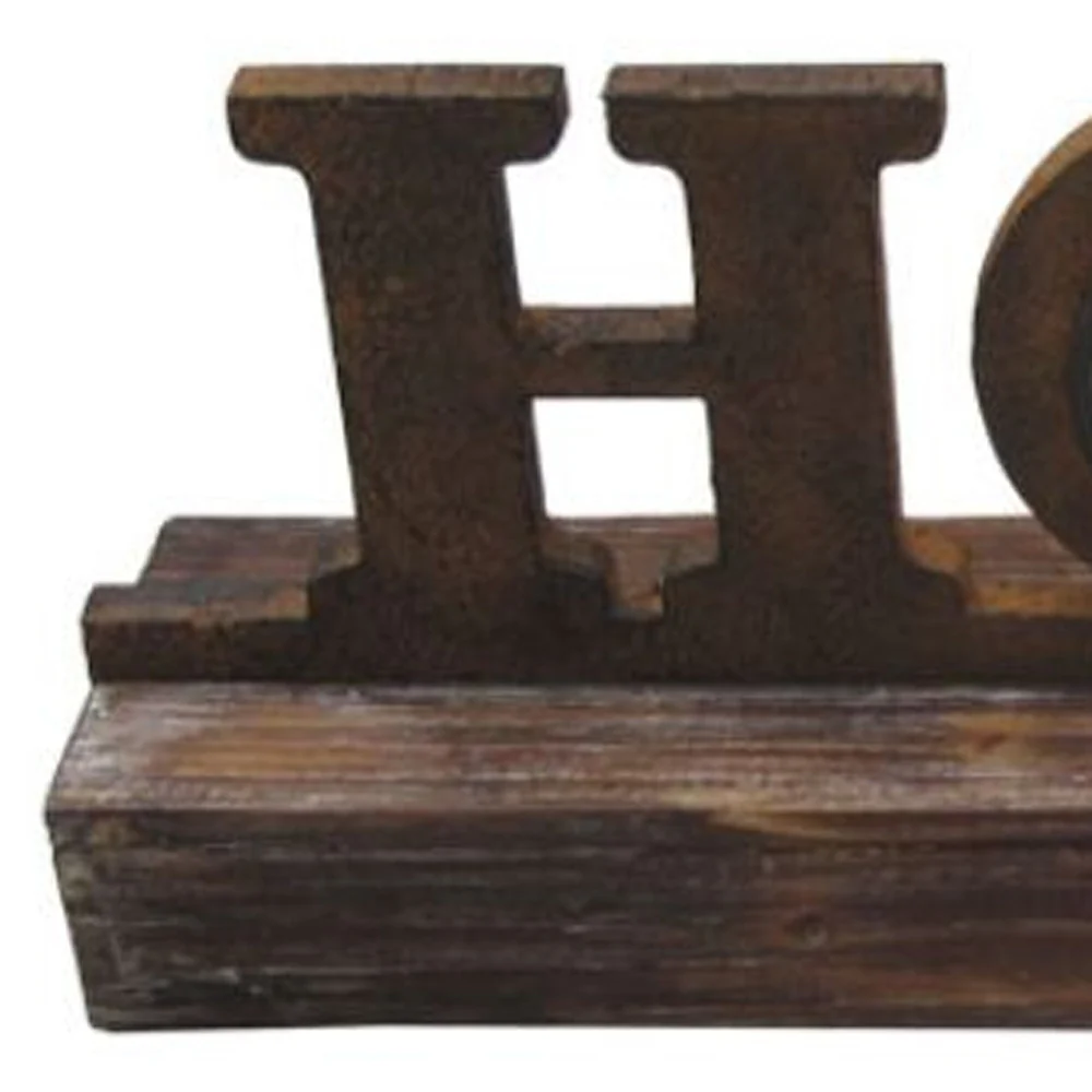 Brown Wood Decor Clock By Homeroots - Image 4