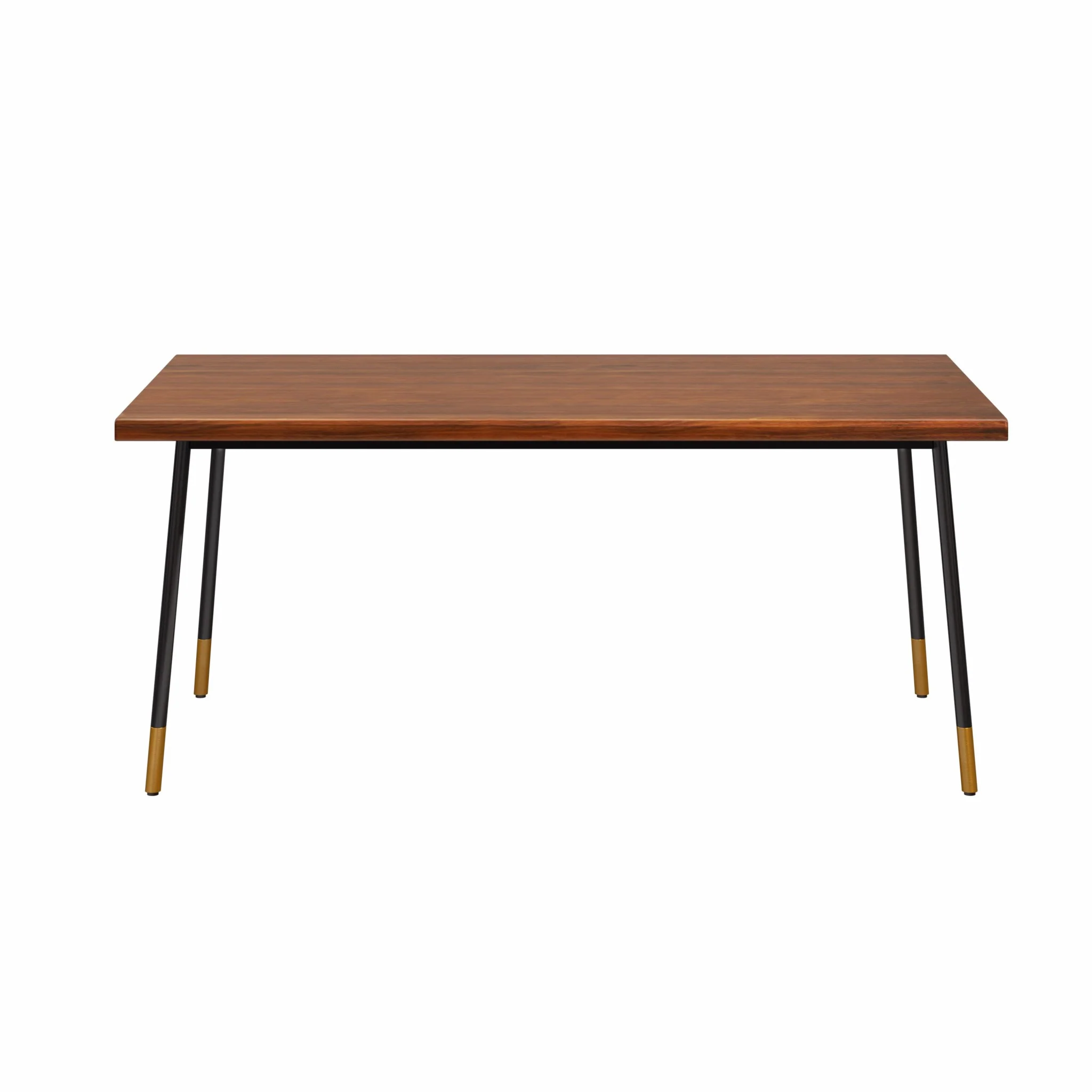 Brown Wood Dining Table With Black Steel Legs By Homeroots - Image 2