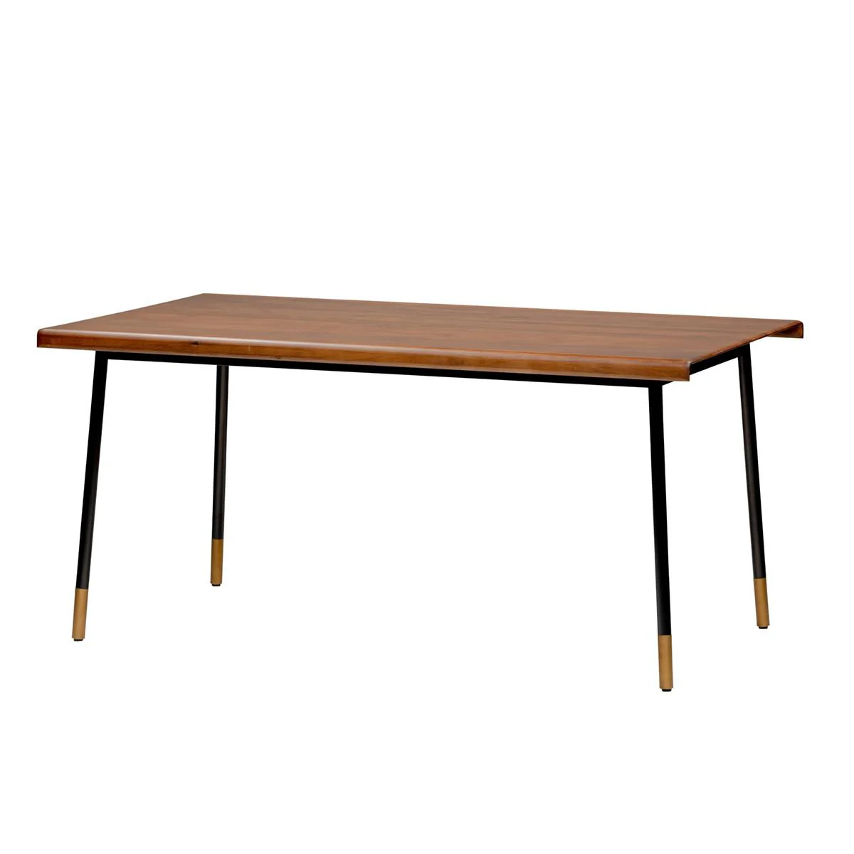 Brown Wood Dining Table With Black Steel Legs By Homeroots - Image 3