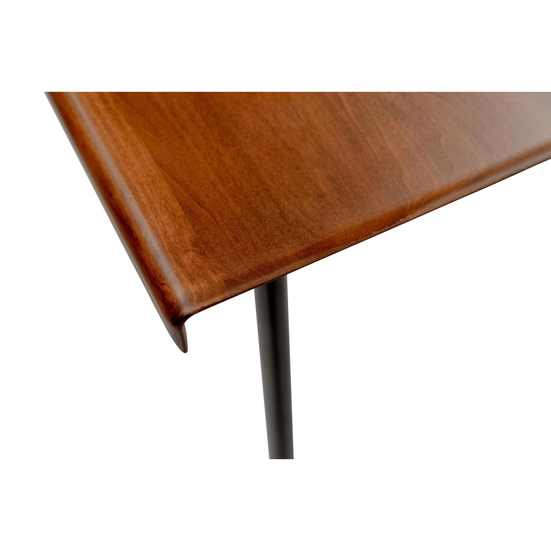 Brown Wood Dining Table With Black Steel Legs By Homeroots - Image 6
