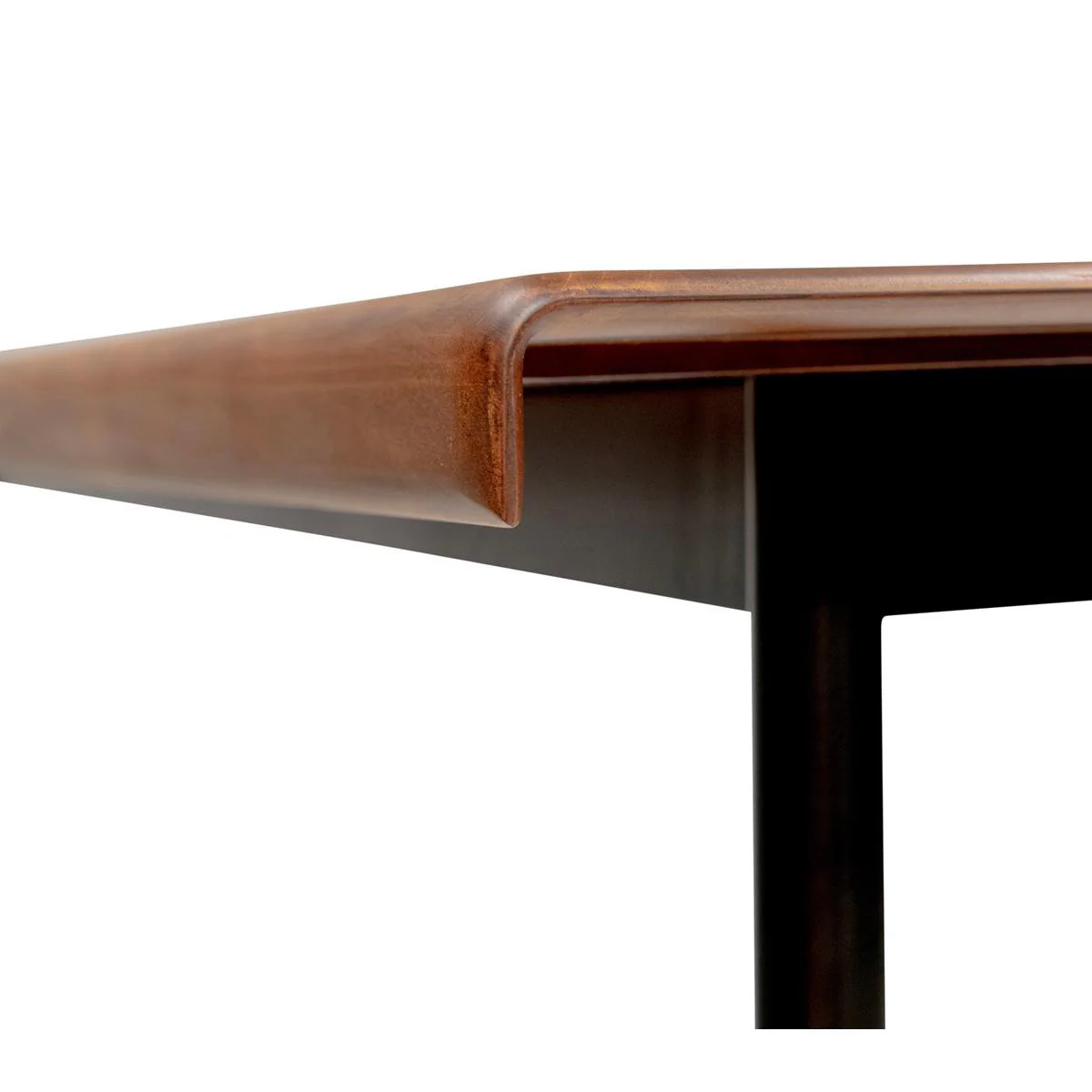 Brown Wood Dining Table With Black Steel Legs By Homeroots - Image 7