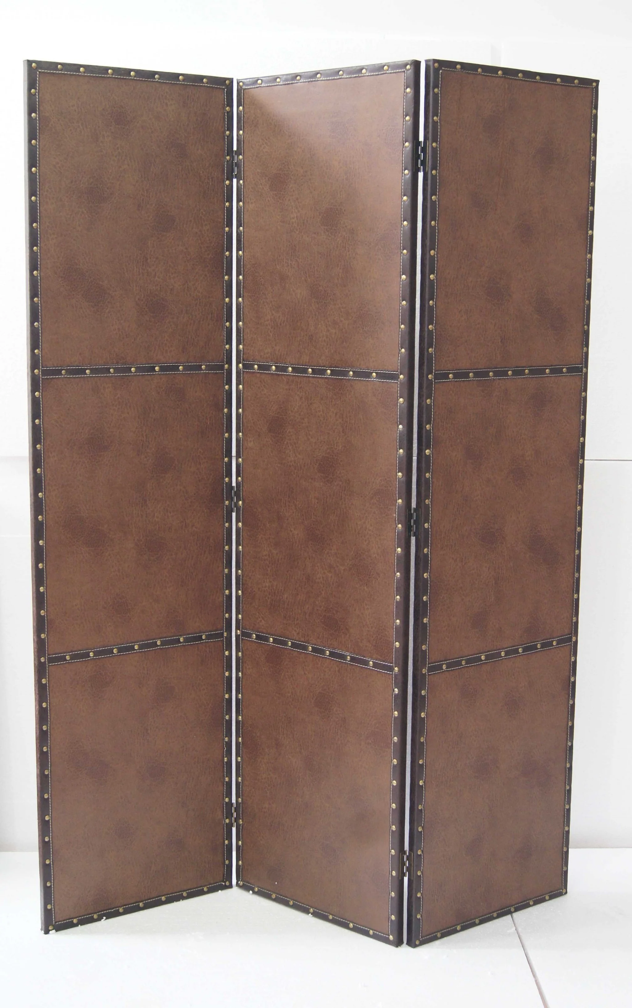 Brown Wood Glass Screen By Homeroots - Image 3