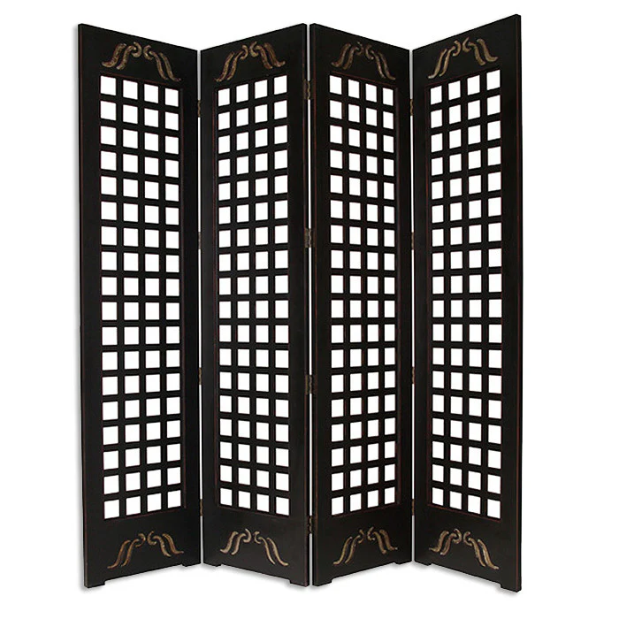 Brown Wood Omega Screen By Homeroots - Image 3