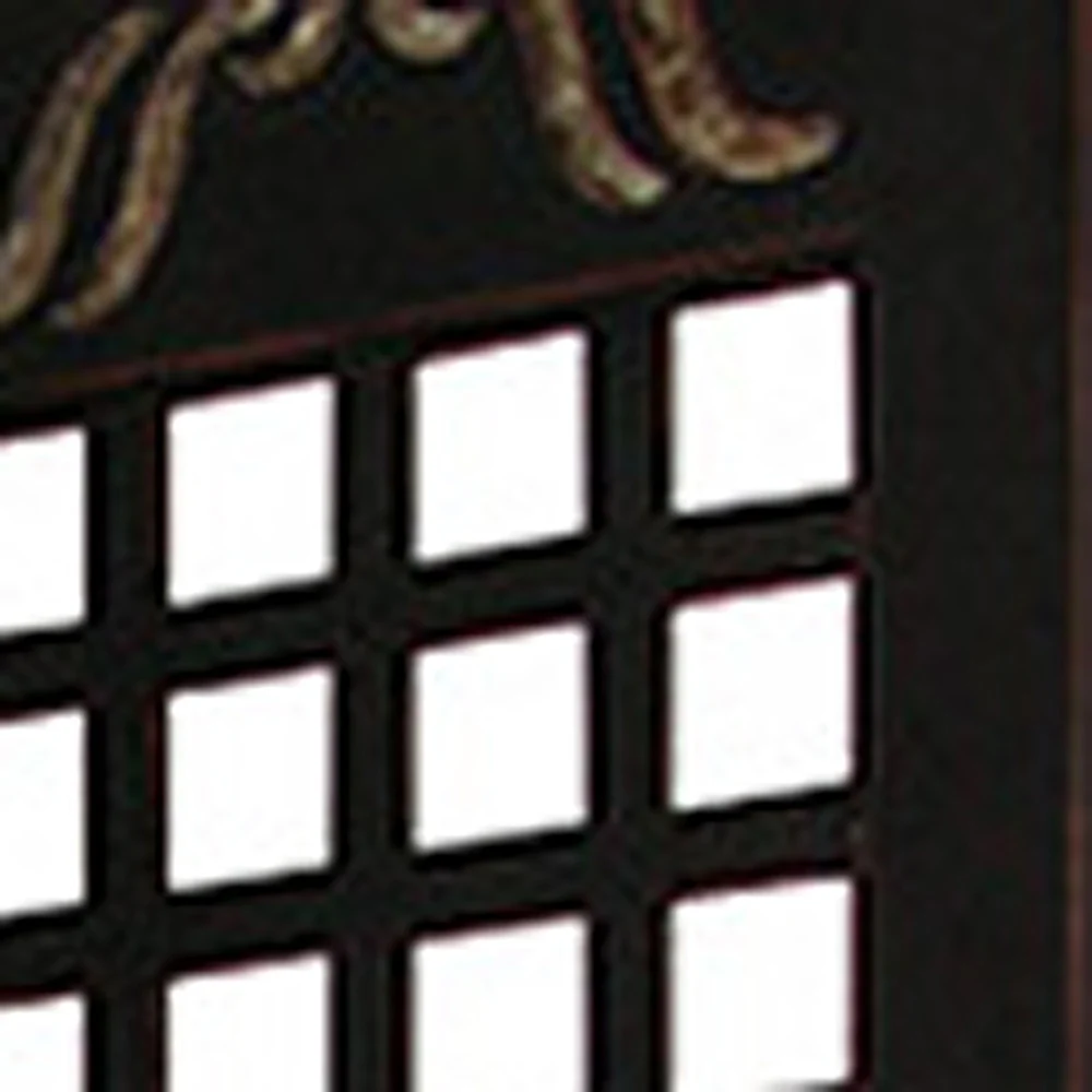 Brown Wood Omega Screen By Homeroots - Image 5