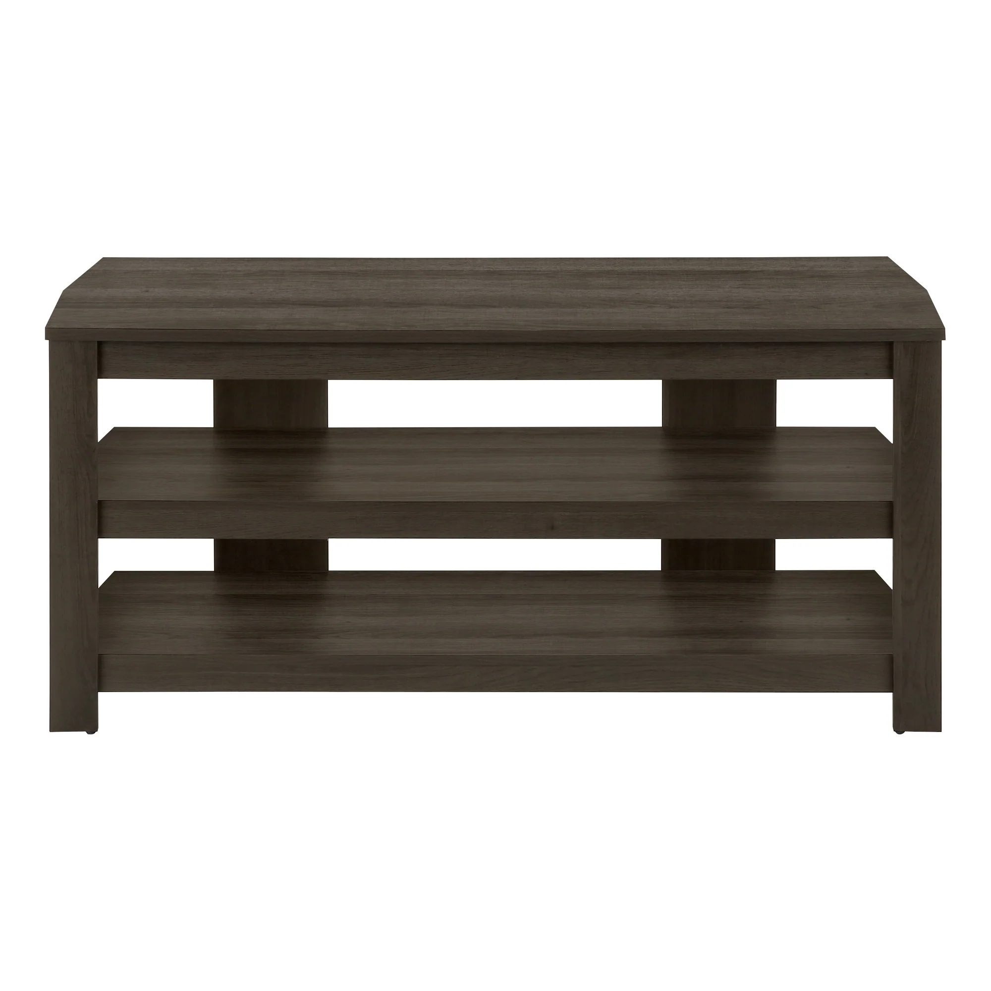 Brown Wood Open Shelving TV Stand By Homeroots - Image 2