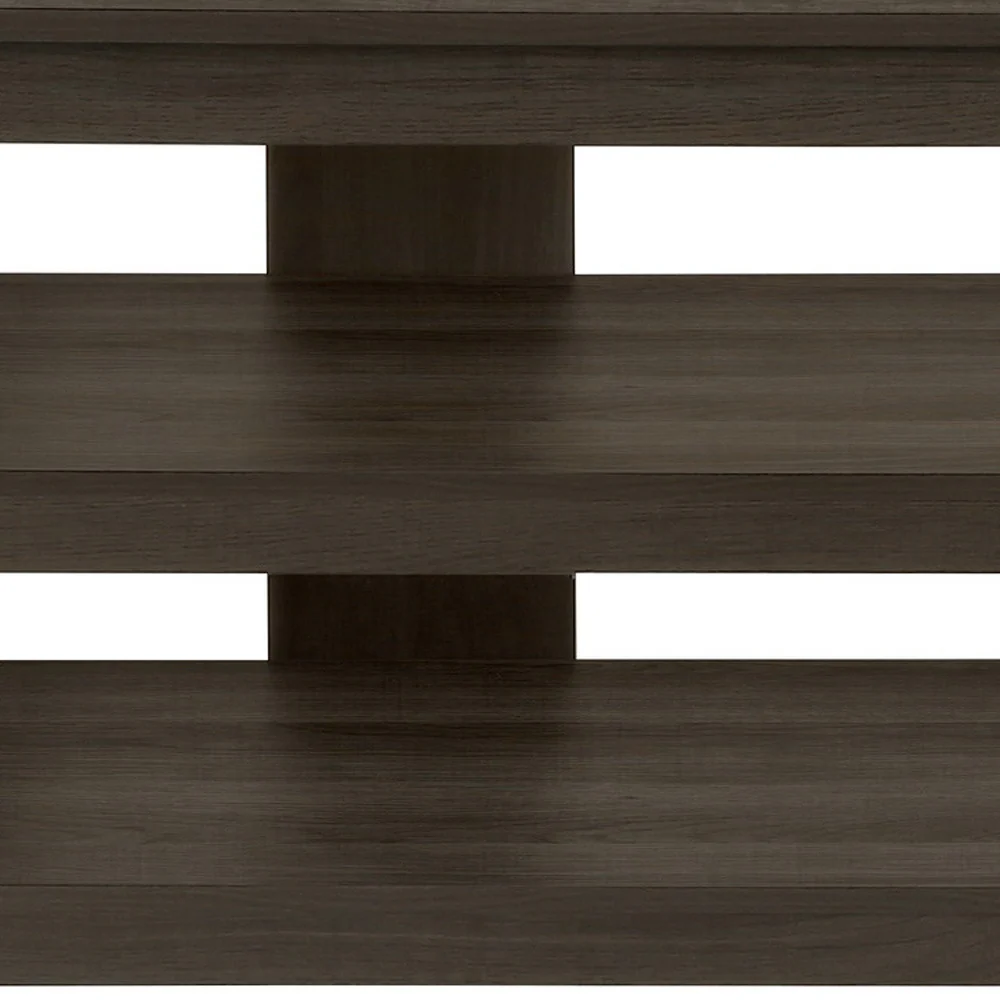 Brown Wood Open Shelving TV Stand By Homeroots - Image 7