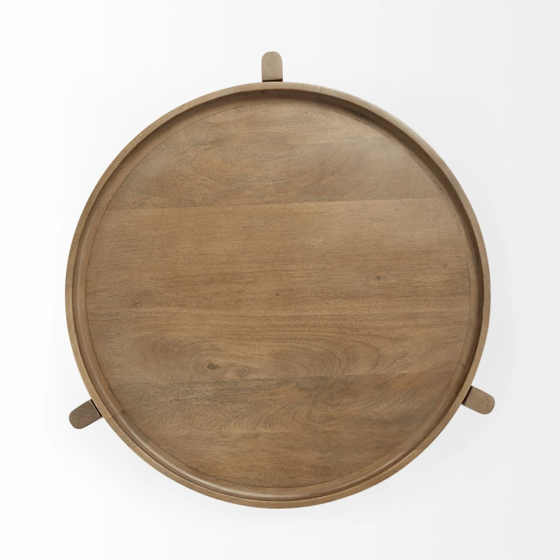 Brown Wood Round Top Accent Table with Three-legged Base By Homeroots - Image 4