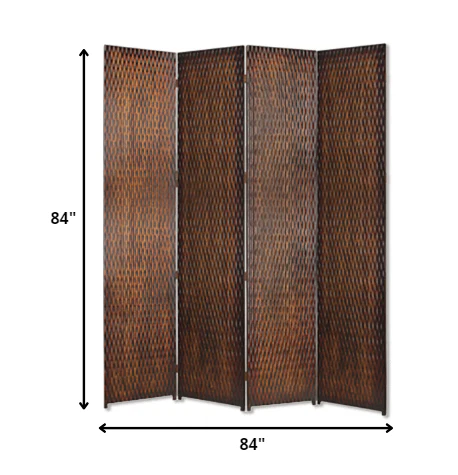 Brown Wood Screen By Homeroots - 274905 - Image 2