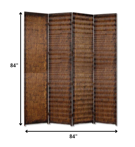 Brown Wood Screen By Homeroots - 274907 - Image 2