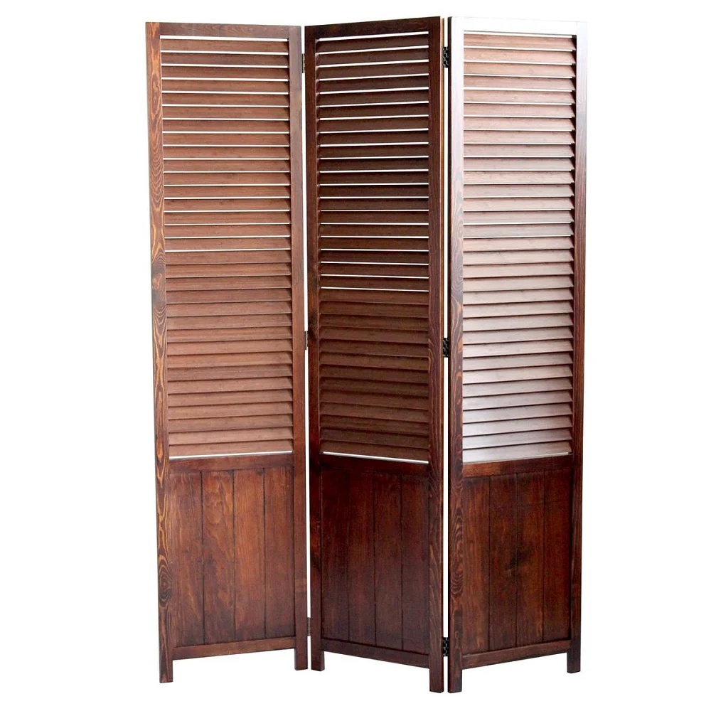 Brown Wood Screen By Homeroots - 277093 - Image 2