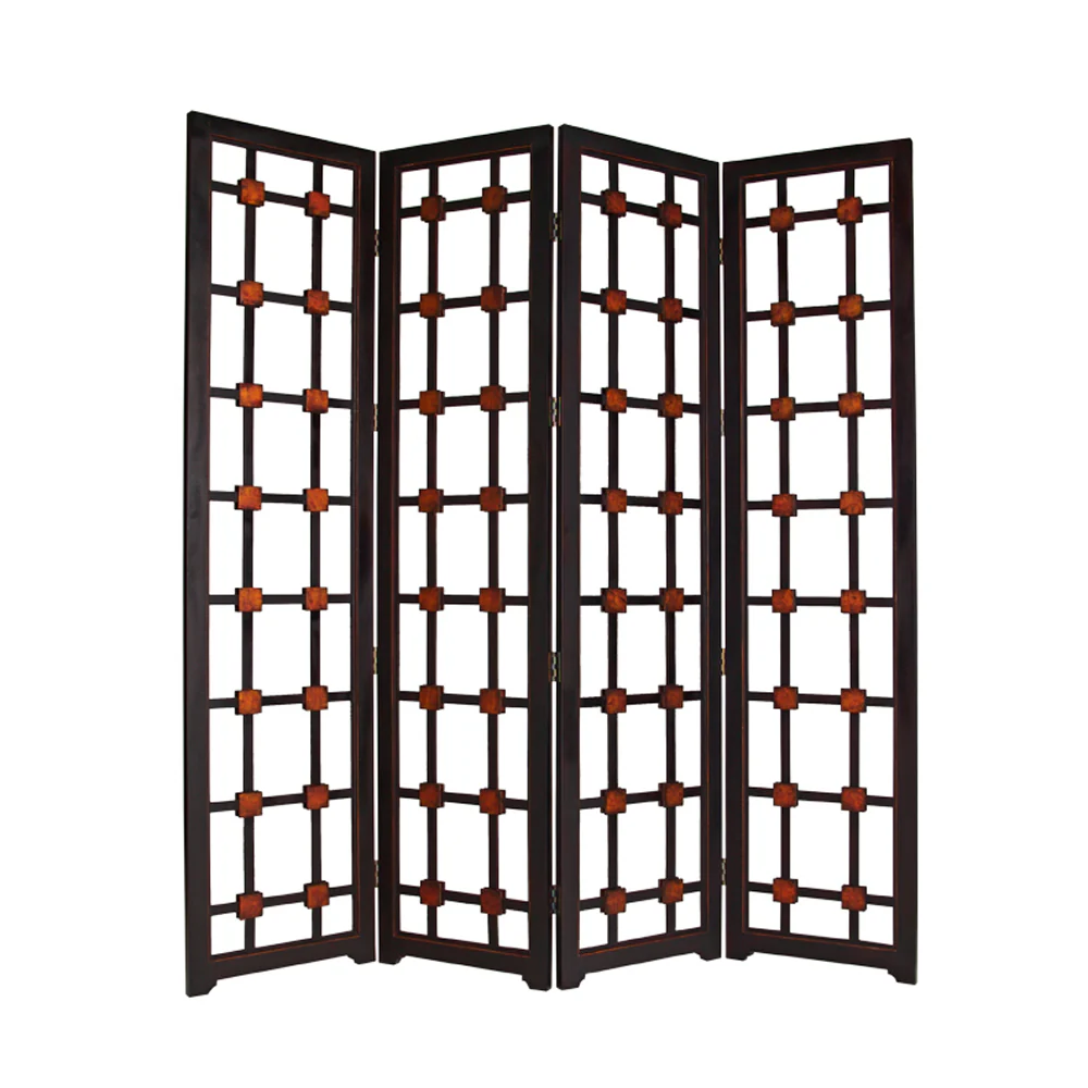 Brown Woood Screen By Homeroots - Image 2