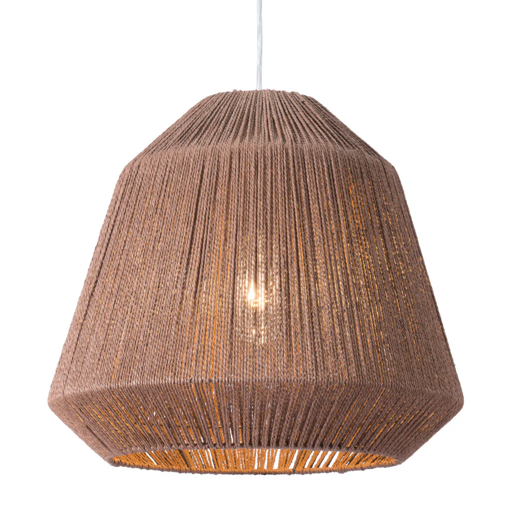 Brush Natural Ceiling Lamp By Homeroots - Image 3