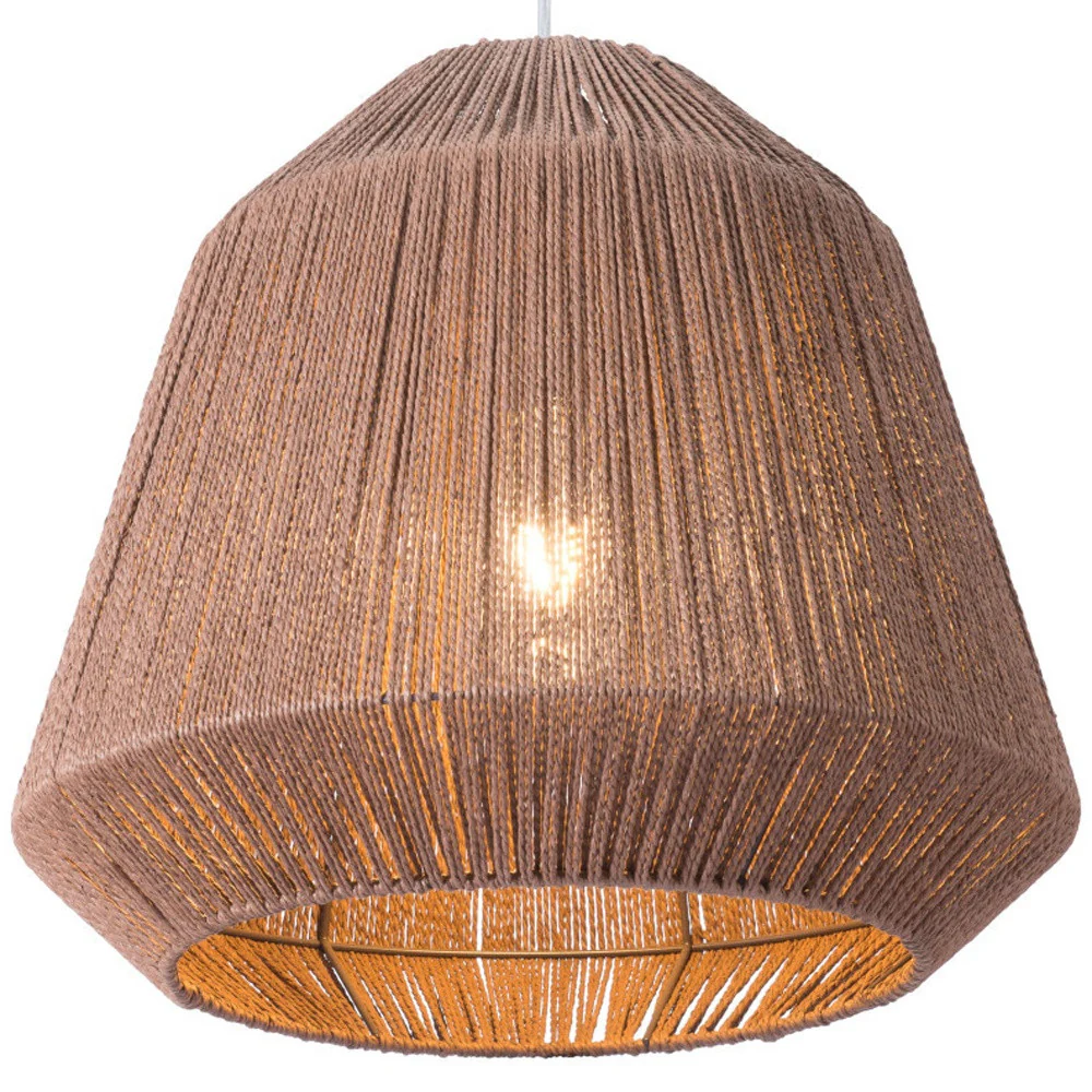 Brush Natural Ceiling Lamp By Homeroots - Image 7