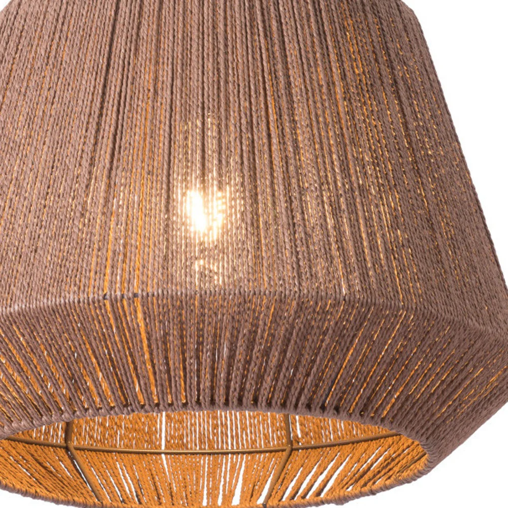 Brush Natural Ceiling Lamp By Homeroots - Image 8