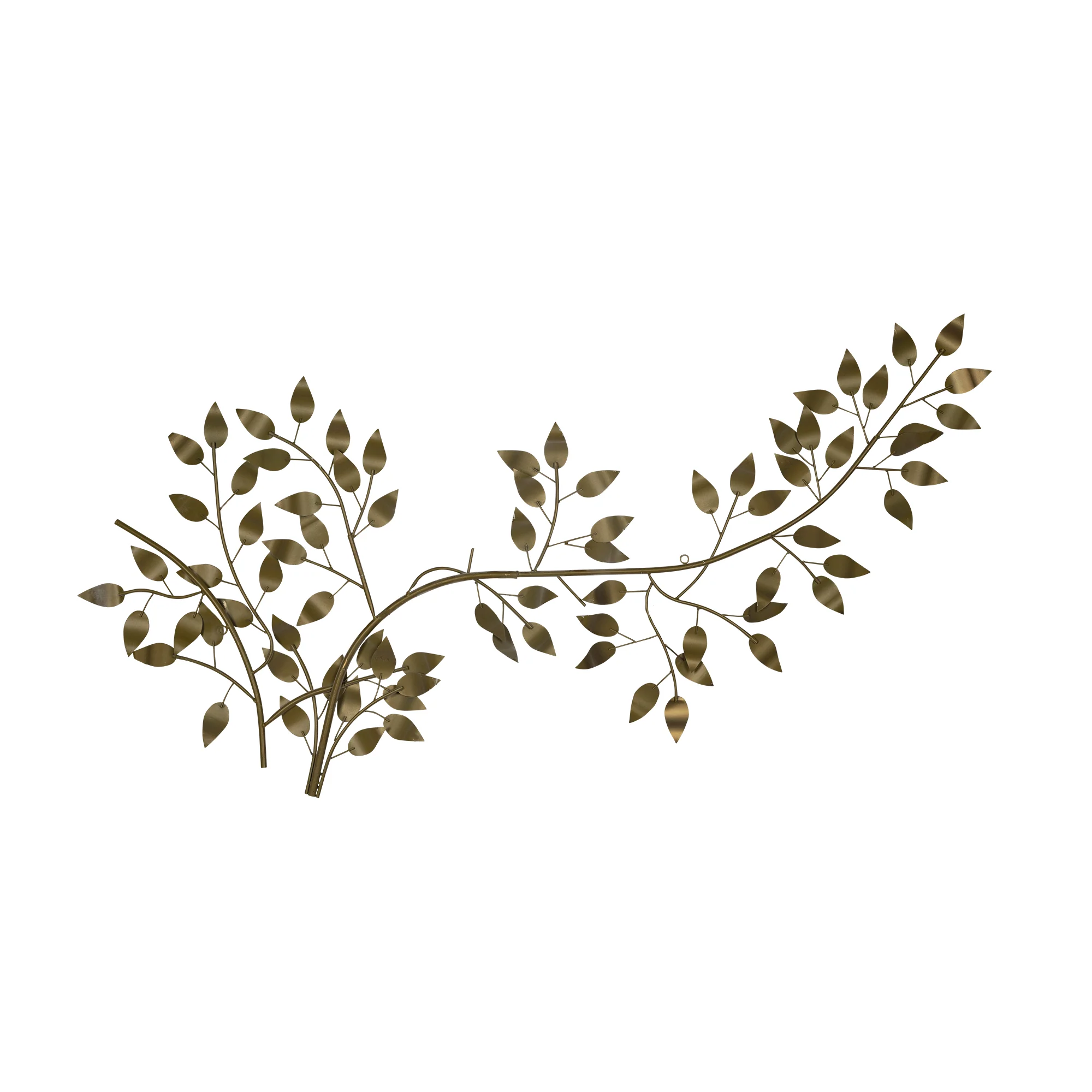 Brushed Gold Flowing Leaves Metal Wall Decor By Homeroots - Image 2