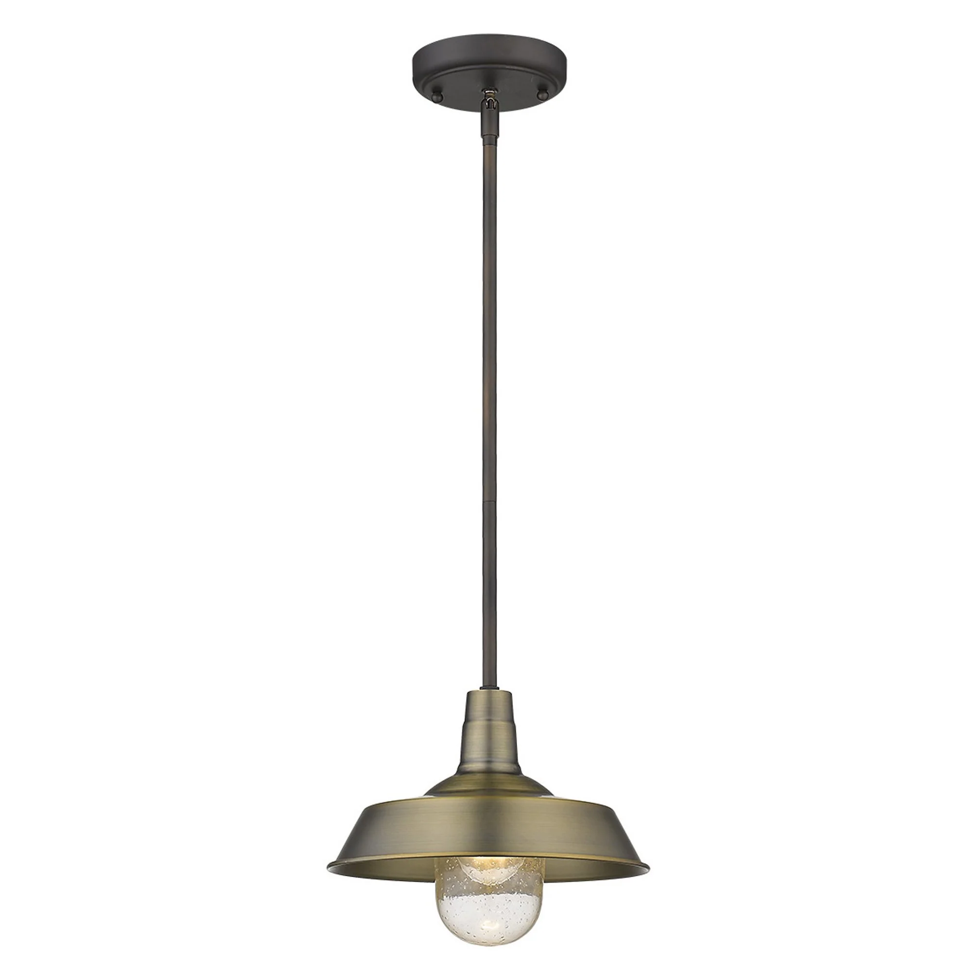 Brushed Gold Shallow Plate Adjustable Pendant Light By Homeroots - Image 2